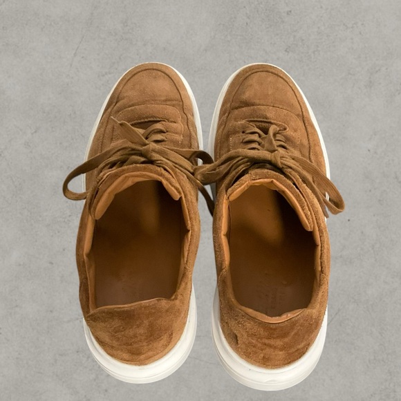 Good Fellas Men's Tan Suede Sneakers - Made in Italy - Picture 2 of 8